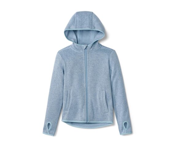 Kinder-Strickfleecejacke, blau - Image 2