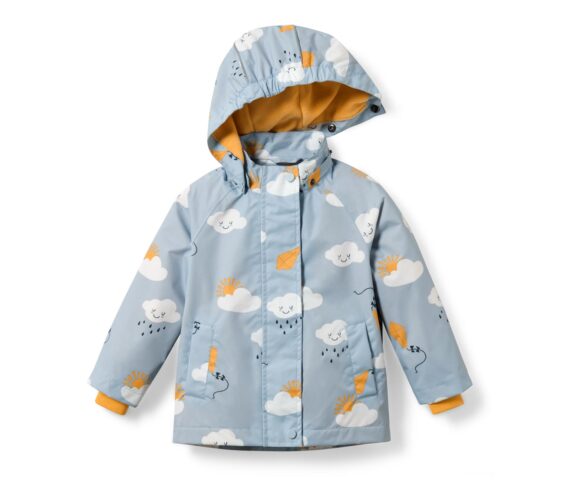 Kleinkind-Thermo-Regenjacke, hellblau Alloverprint - Image 2