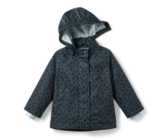 Kleinkind-Thermo-Regenjacke, schieferblau Tropfen - Image 2