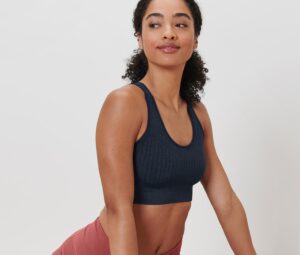 Seamless-Sport-Bustier, dunkelblau