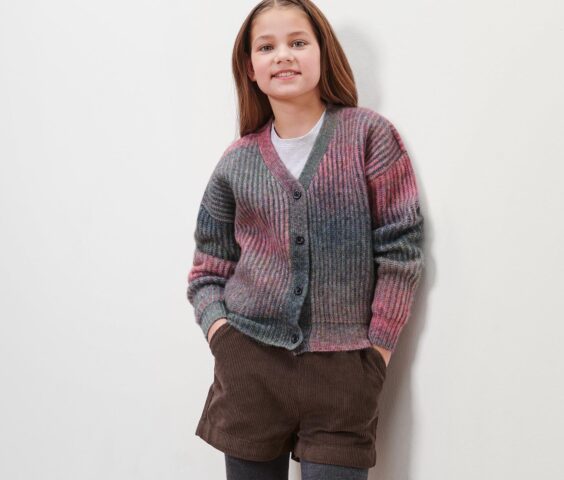 Kinder-Strickjacke mit Schurwolle