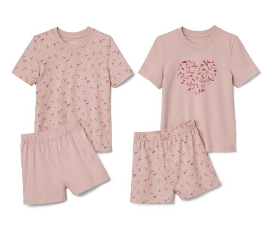 2 Kleinkind-Pyjamas, kurz, Blümchen - Image 2