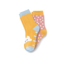 2 Paar Kleinkind-Antirutsch-Socken, rosa