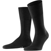 FALKE Airport Socken schwarz, Einfarbig