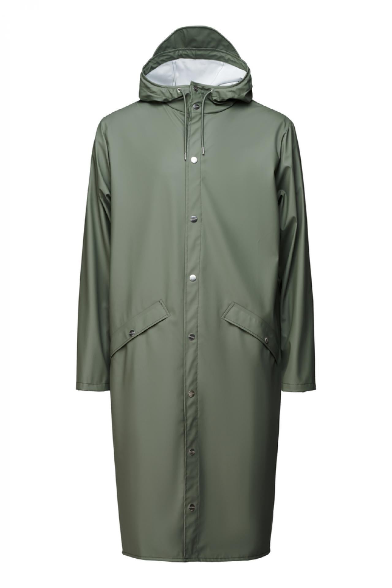 Rains Regenjacke Unisex Longer Jacket Olive S