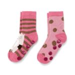 2 Paar Antirutsch-Socken, rosa