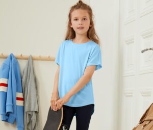 3 Mädchen-Funktionsshirts mit recyceltem Material