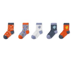 5 Paar Kinder-Socken, Blumen - Image 2