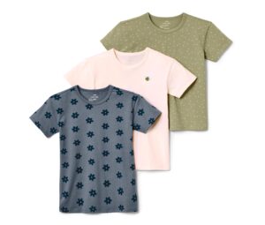 3 Kleinkinder-T-Shirts, blau, rosa und grün - Image 2