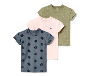 3 Kleinkinder-T-Shirts, blau, rosa und grün - Image 3