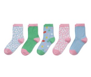 5 Paar Socken, rosa, blau, grün - Image 2