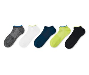 5 Paar Sport-Sneakersocken, blau, lime, grau - Image 2