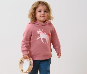 Kinder-Sweatshirt mit Wendepailletten, Einhorn oder Print (Gr. 86/92)