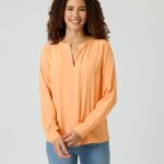 Basic-Bluse im Unidesign