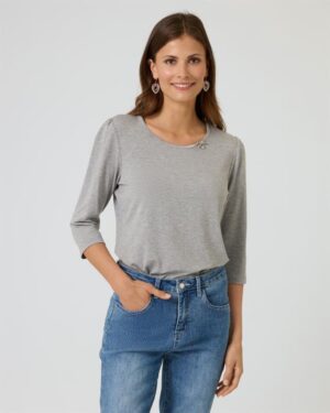 Basic-Shirt mit 3/4-Ärmel