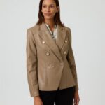 Blazer aus Lederimitat