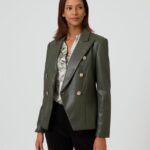 Blazer aus Lederimitat