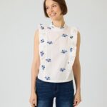 Bluse mit Stickerei