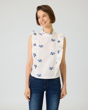 Bluse mit Stickerei