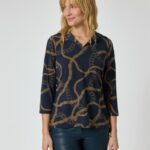 Blusenshirt "Woman Deluxe" mit Kettenprint