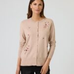 Cardigan mit Blumenstickerei