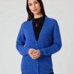 Cardigan mit Glanzgarnstreifen