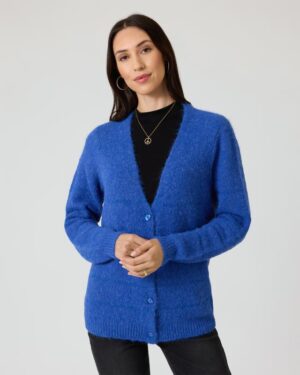 Cardigan mit Glanzgarnstreifen