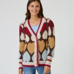 Cardigan mit Herz-Jacquard