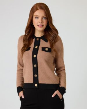 Cardigan mit Kontrastdetails