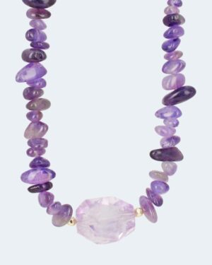 Collier mit Amethyst und Hämatit