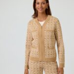 Jacquard-Strickjacke mit Grafikmuster