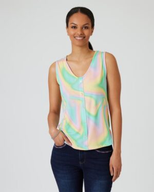 Jersey-Top in Multicolor-Optik