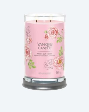 Kerze Tumbler L Fresh Cut Roses