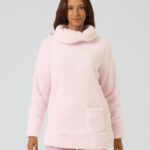 Kuschel-Longpullover mit Knopfdetails