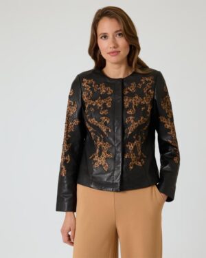 Lederjacke mit Laser-Cut