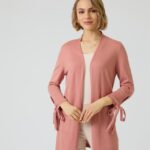 Long-Cardigan mit Seide