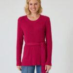 Longpullover zum Binden