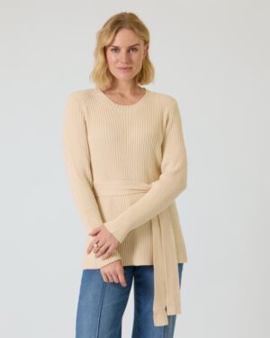 Longpullover zum Binden