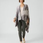 Poncho mit Snake-Print