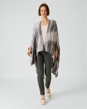 Poncho mit Snake-Print