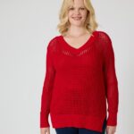 Pullover mit Lochstruktur