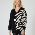 Pullover mit Zebra Jacquard