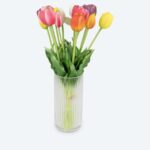 Real-Touch-Tulpen in Glasvase