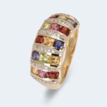 Ring Multi Edelstein & Diamant