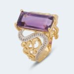 Ring mit Amethyst und Topas