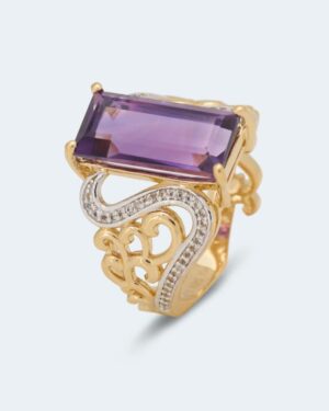 Ring mit Amethyst und Topas