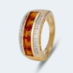 Ring mit Madeira Citrin und Zirkon