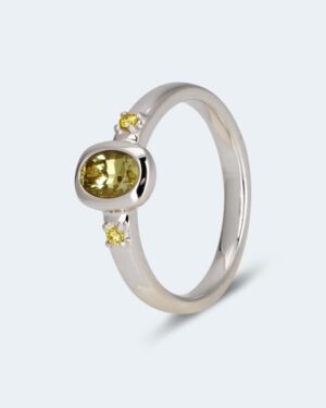 Ring mit Mali Granat und Brillant