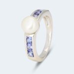 Ring mit SWZ-Perle und Tansanit AA+