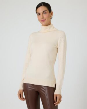 Rollkragenpullover mit Strass